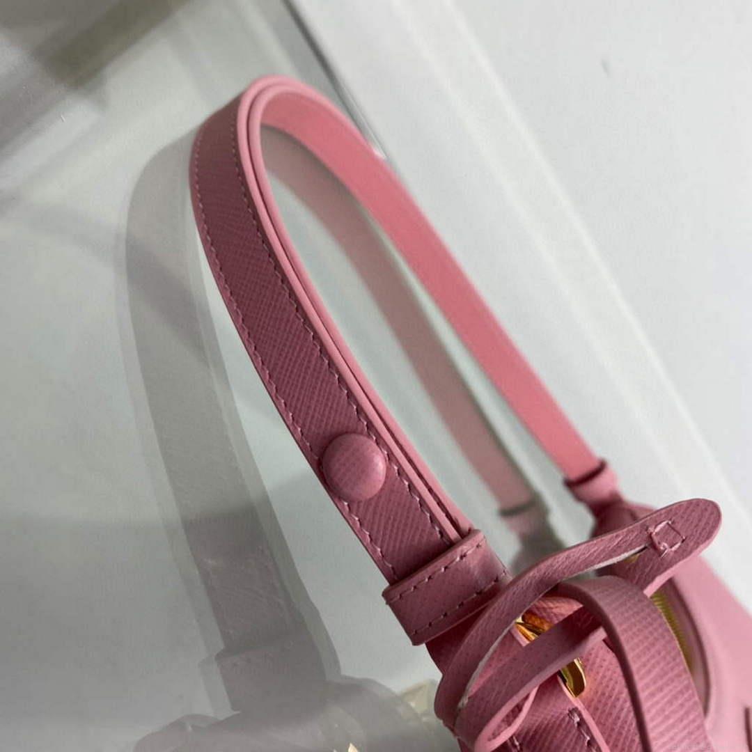 Prada 1BC204 Saffiano Leather Mini-Bag Pink