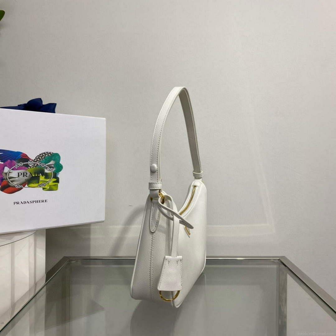 Prada 1BC204 Saffiano Leather Mini-Bag White