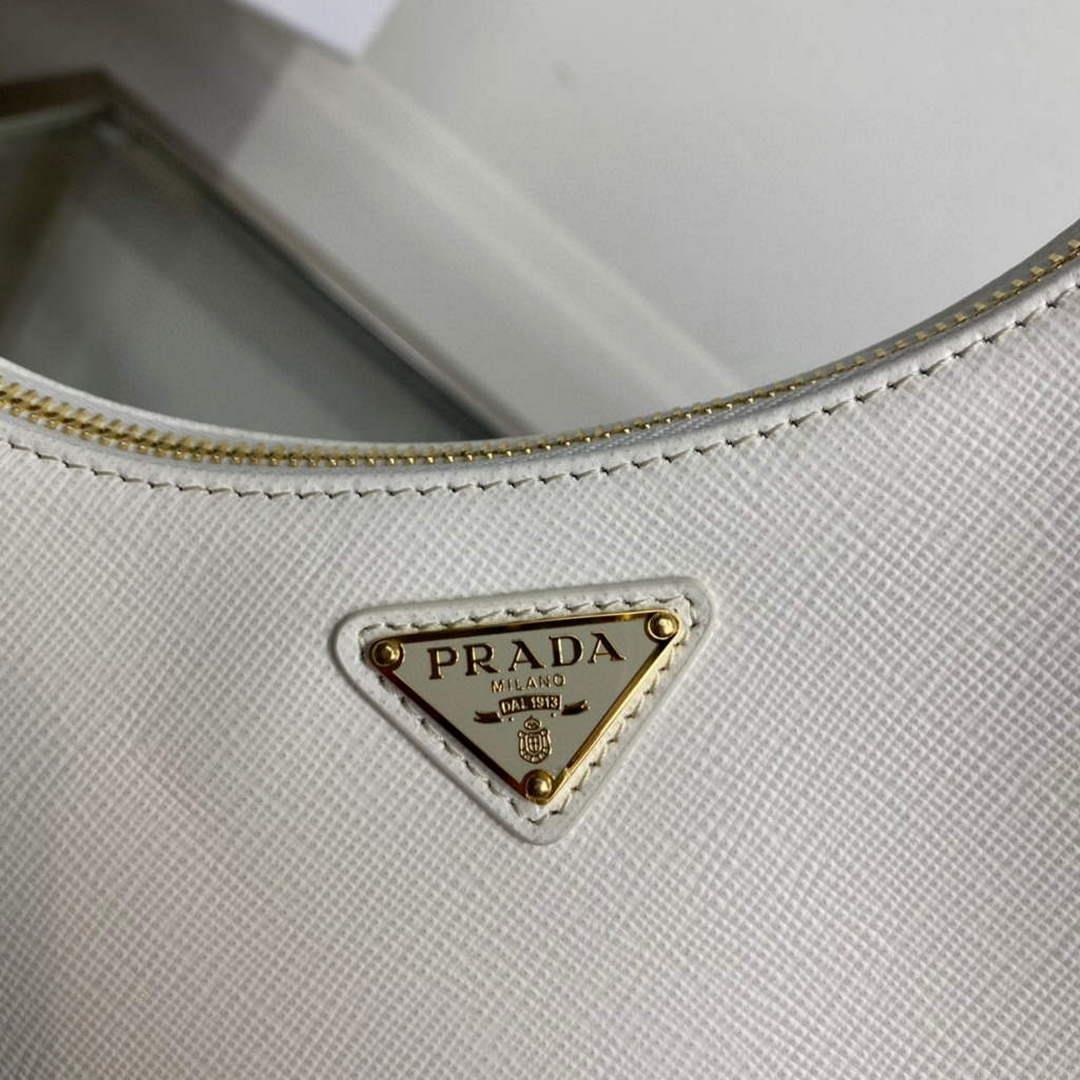 Prada 1BC204 Saffiano Leather Mini-Bag White