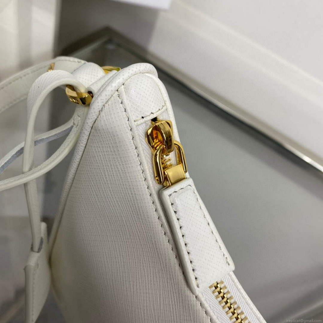 Prada 1BC204 Saffiano Leather Mini-Bag White