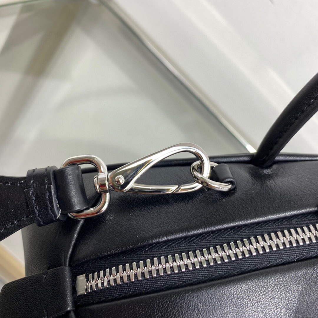Prada 1BB082 Leather Prada Triangle bag Black