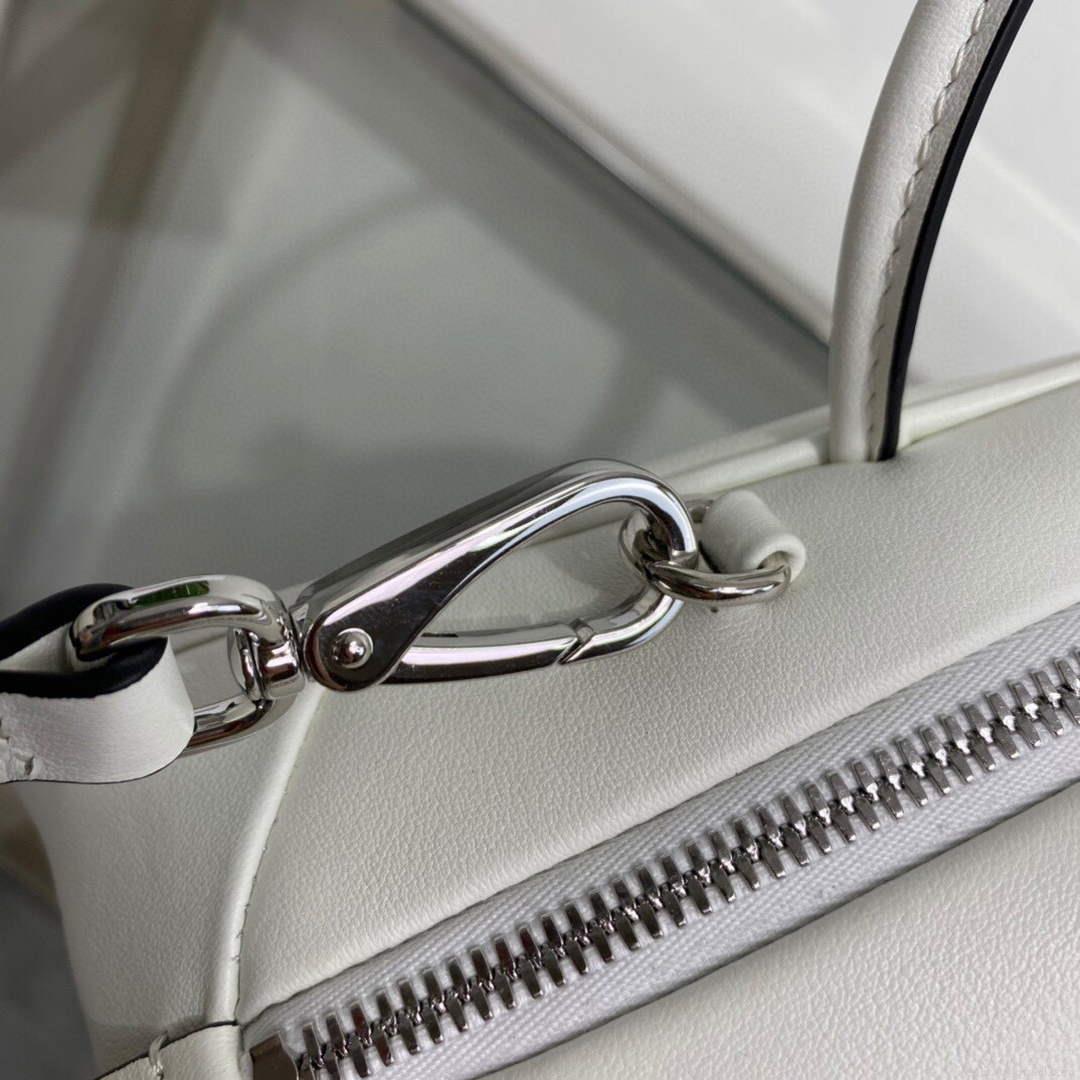 Prada 1BB082 Leather Prada Triangle bag White
