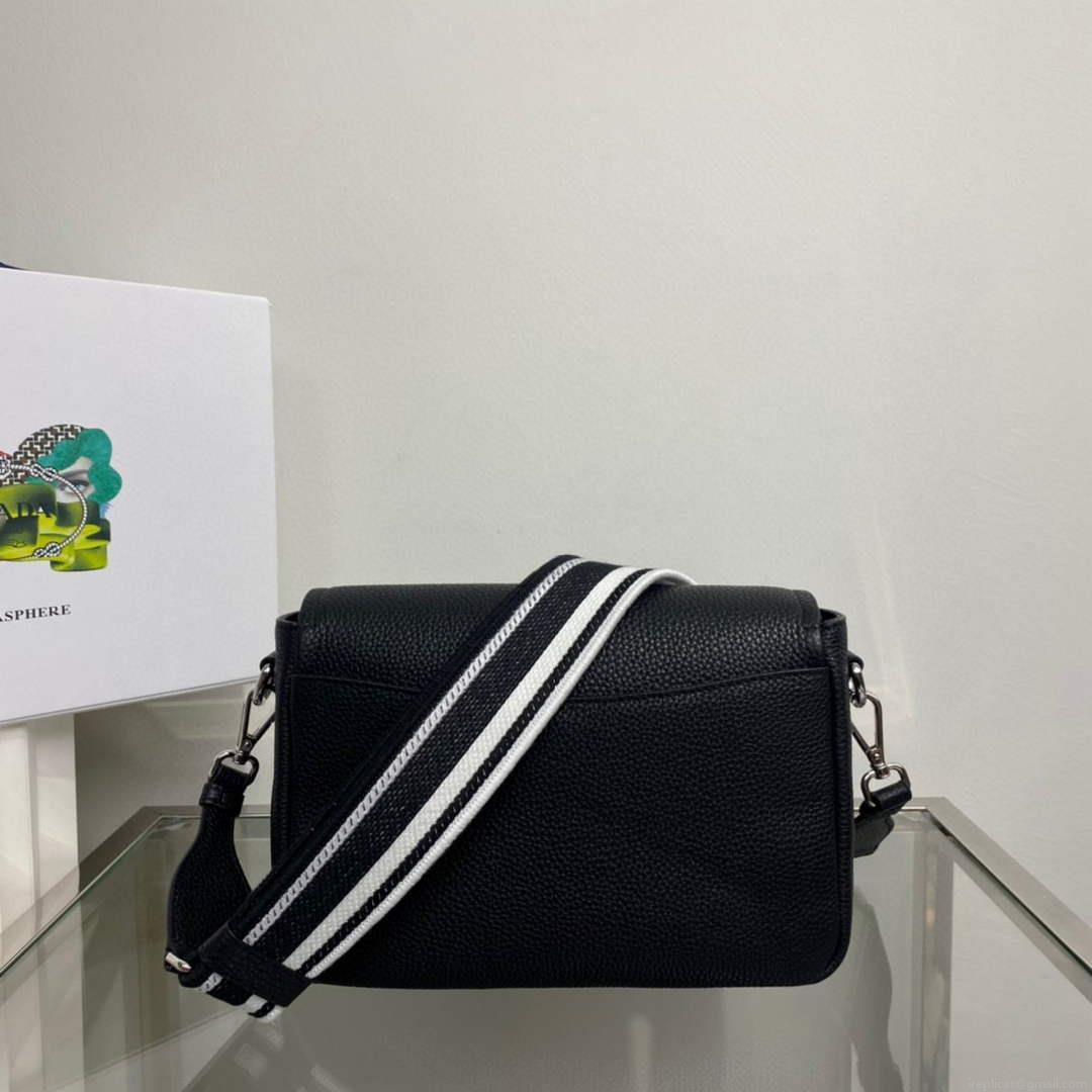 Prada 1BD314 Leather shoulder bag Black