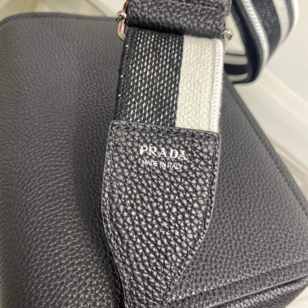 Prada 1BD314 Leather shoulder bag Black