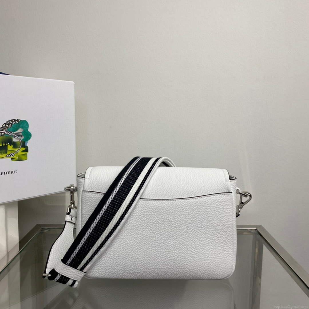 Prada 1BD314 Leather shoulder bag White