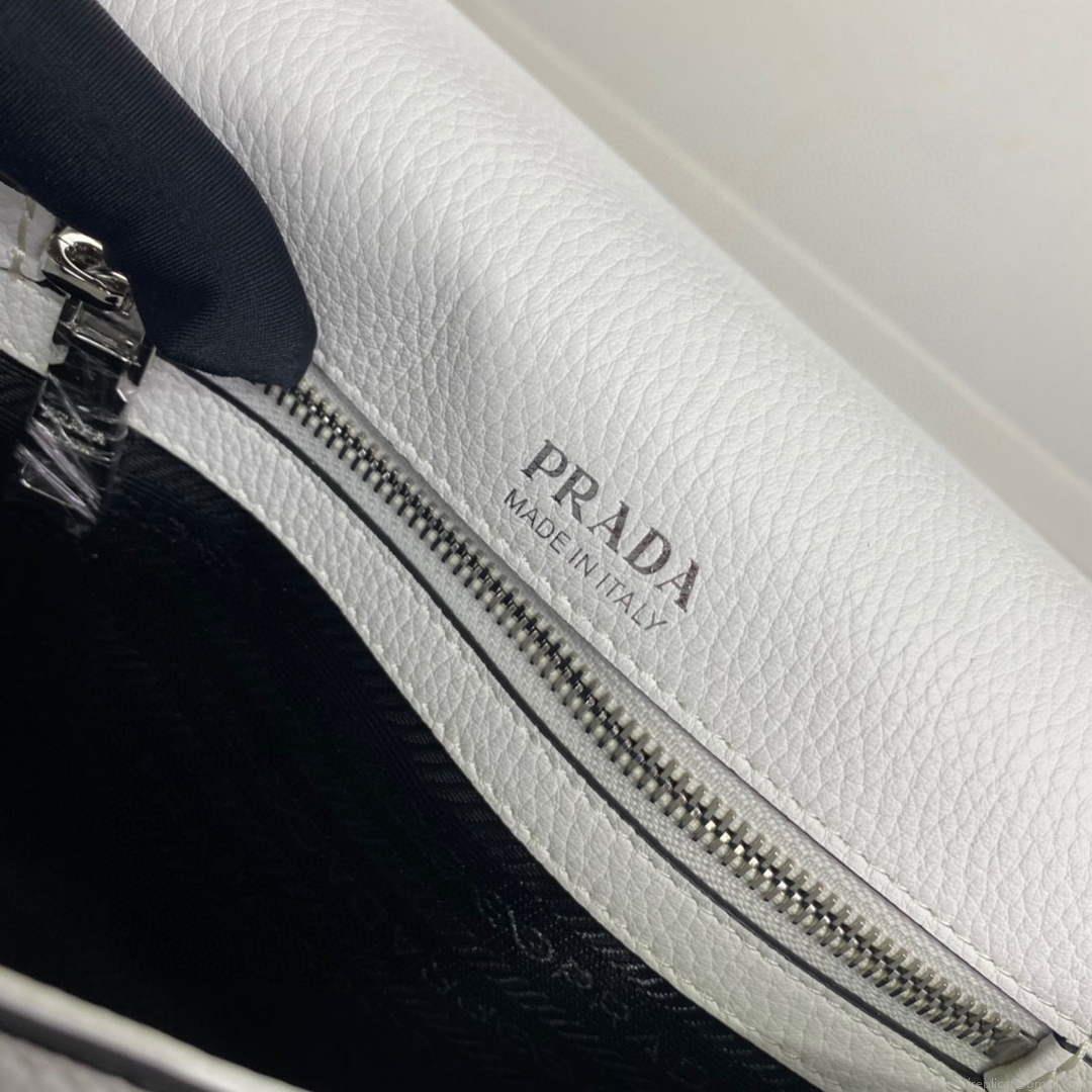 Prada 1BD314 Leather shoulder bag White