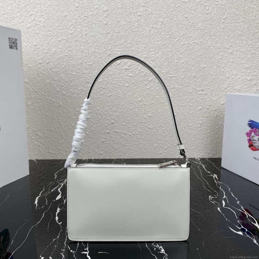 Prada 1BC155 Saffiano leather mini bag White