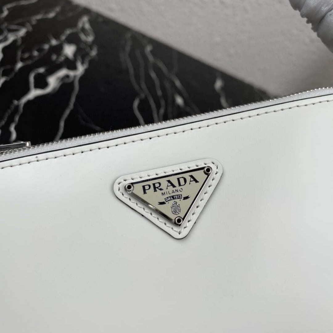 Prada 1BC155 Saffiano leather mini bag White