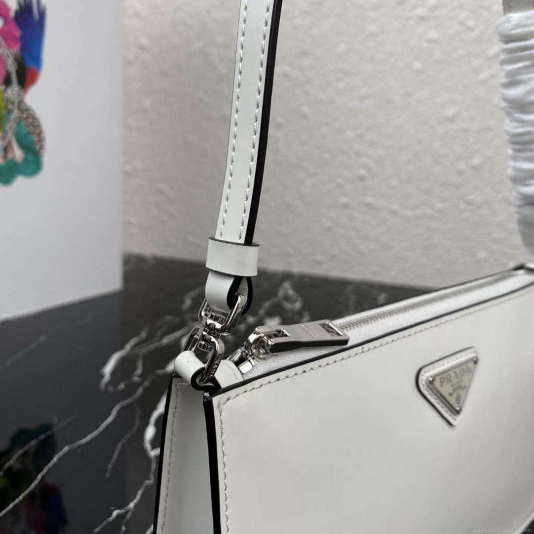 Prada 1BC155 Saffiano leather mini bag White