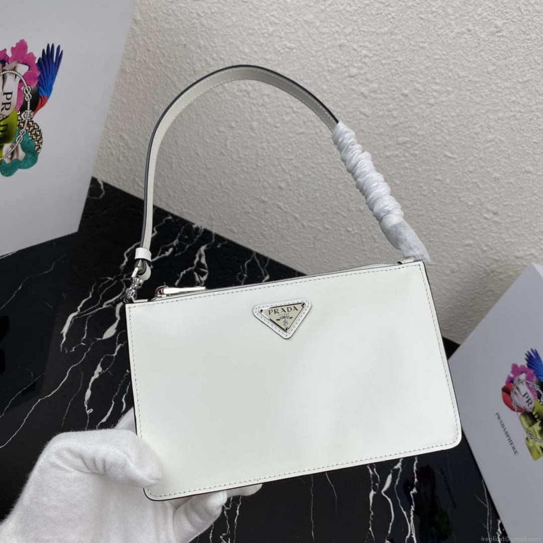 Prada 1BC155 Saffiano leather mini bag White