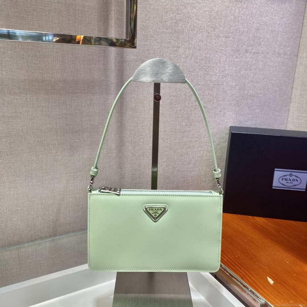 Prada 1BC155 Saffiano leather mini bag Green