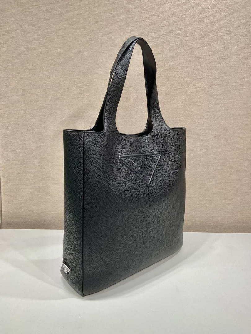 Prada 2VG092 Leather Tote Shoulder Bags Black