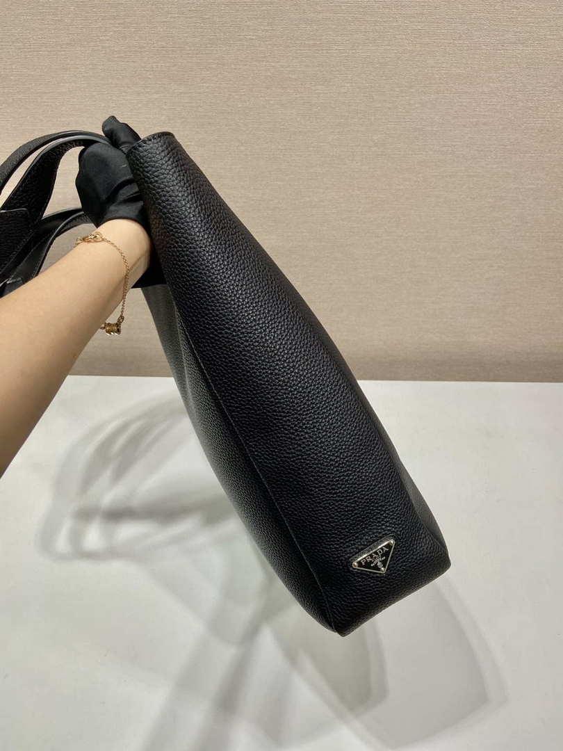 Prada 2VG092 Leather Tote Shoulder Bags Black