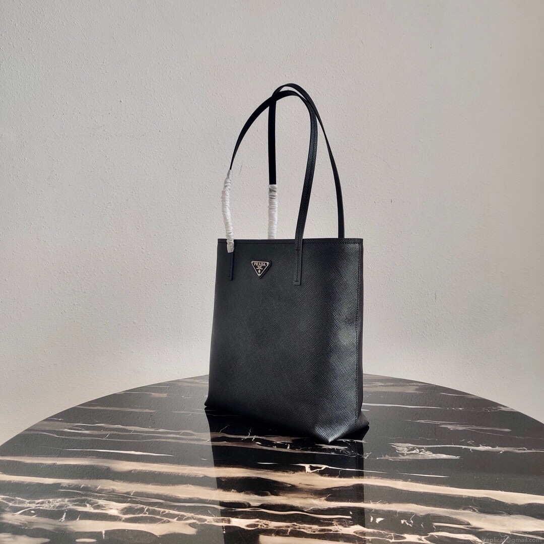 Prada Saffiano Leather 1BG342 Tote Black
