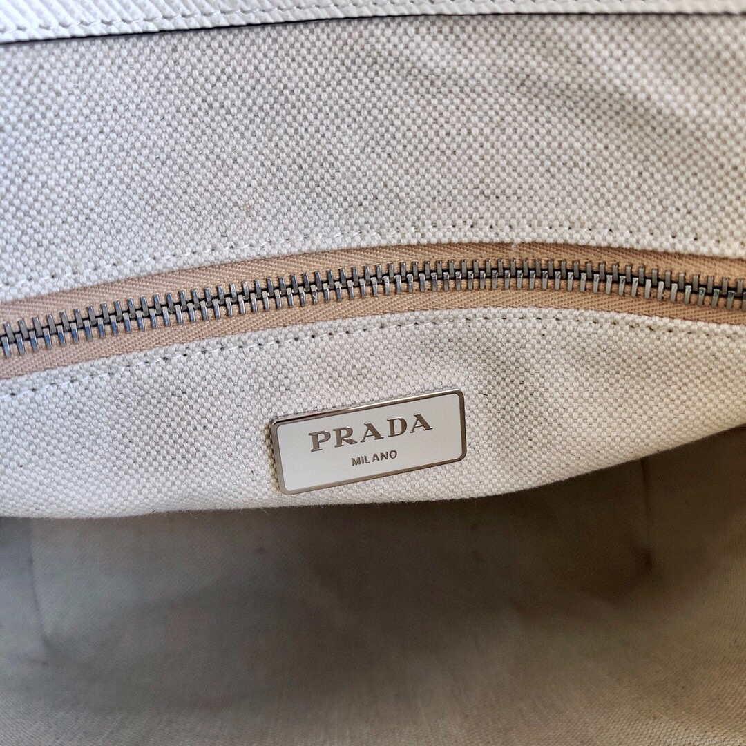Prada Saffiano Leather 1BG342 Tote White