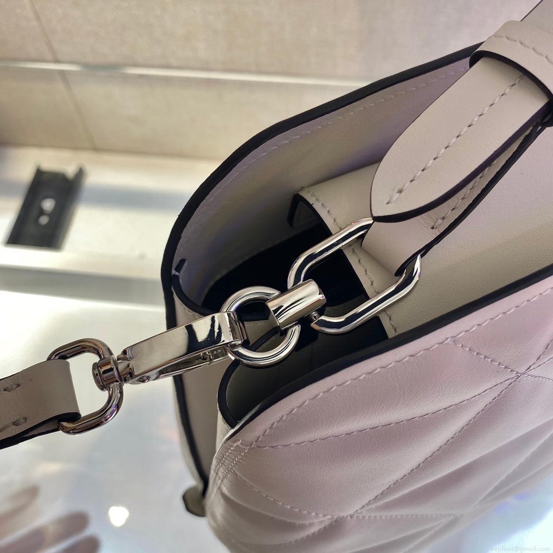 Prada 1BA311 Spectrum Small Leather Top Handle Bag White