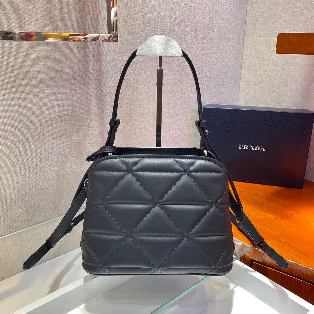 Prada 1BA311 Spectrum Small Leather Top Handle Bag Black