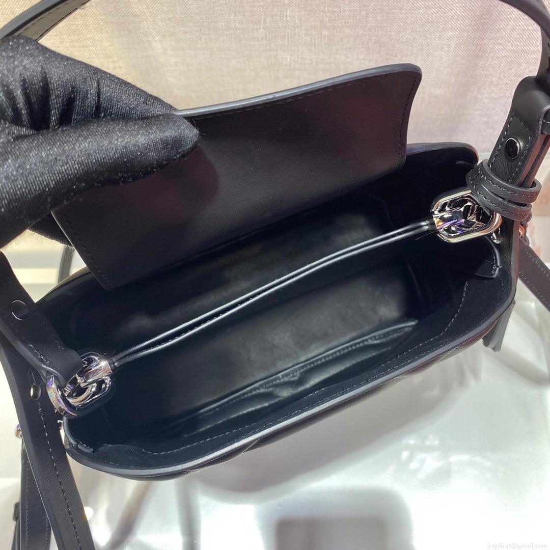 Prada 1BA311 Spectrum Small Leather Top Handle Bag Black