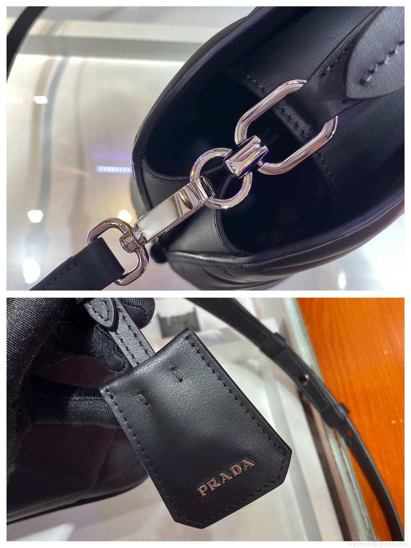 Prada 1BA311 Spectrum Small Leather Top Handle Bag Black