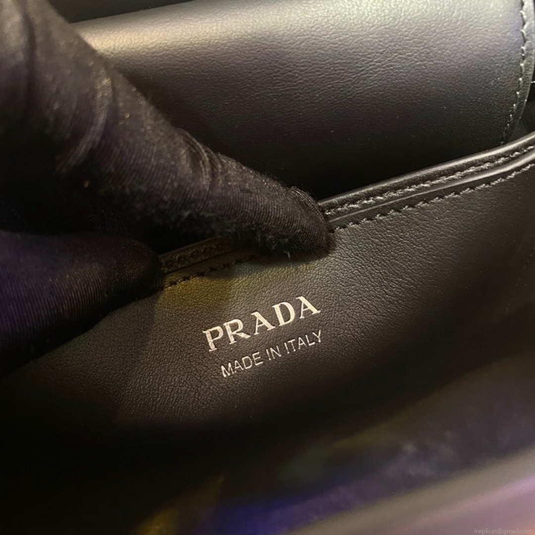 Prada 1BA311 Spectrum Small Leather Top Handle Bag Black