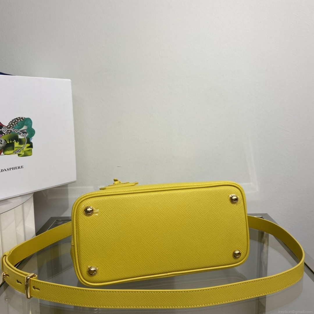Prada 1BG443 Prada Double Saffiano leather mini bag Yellow