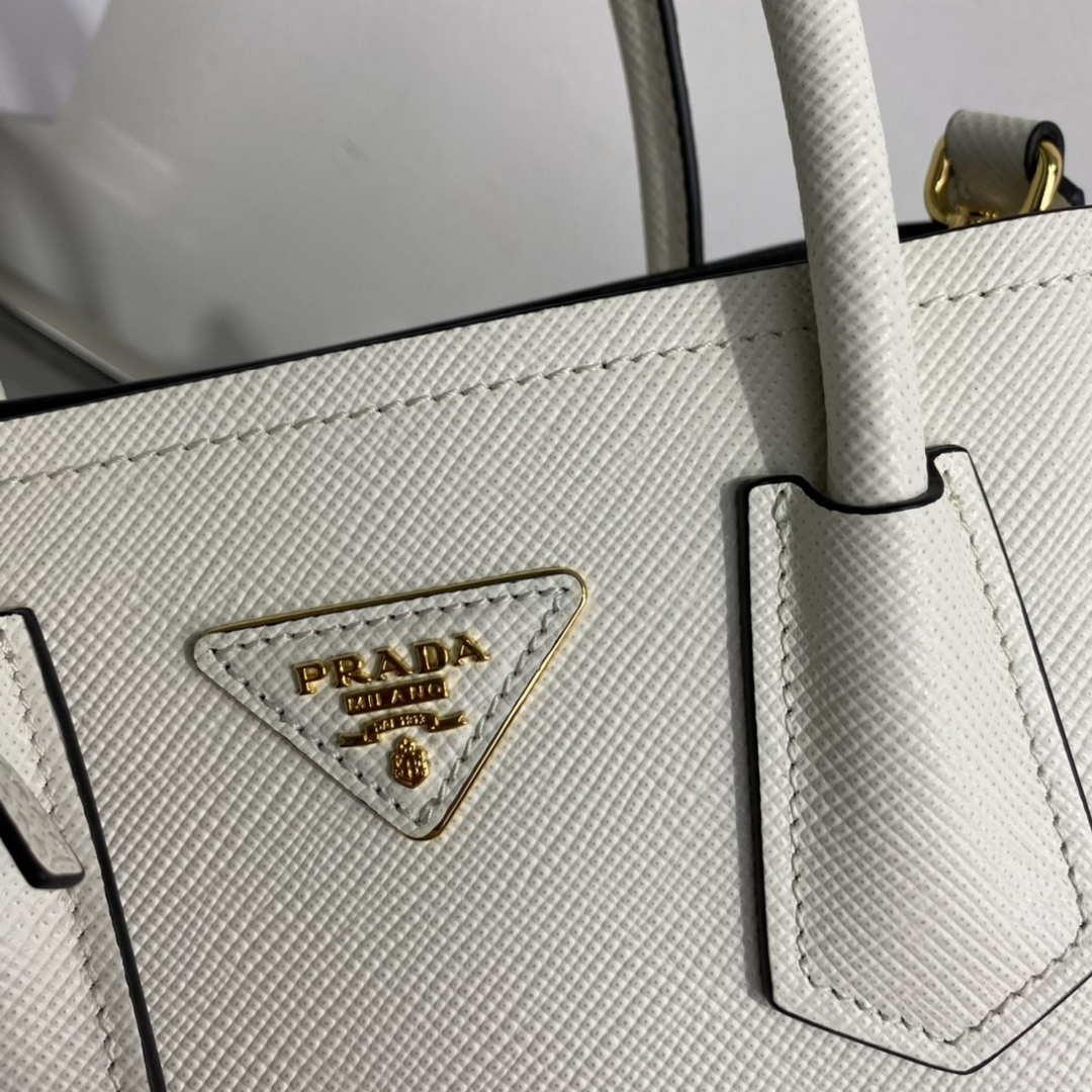 Prada 1BG443 Prada Double Saffiano leather mini bag White