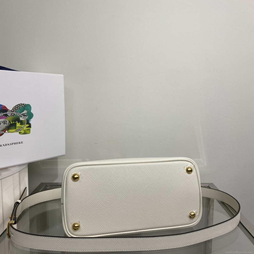 Prada 1BG443 Prada Double Saffiano leather mini bag White