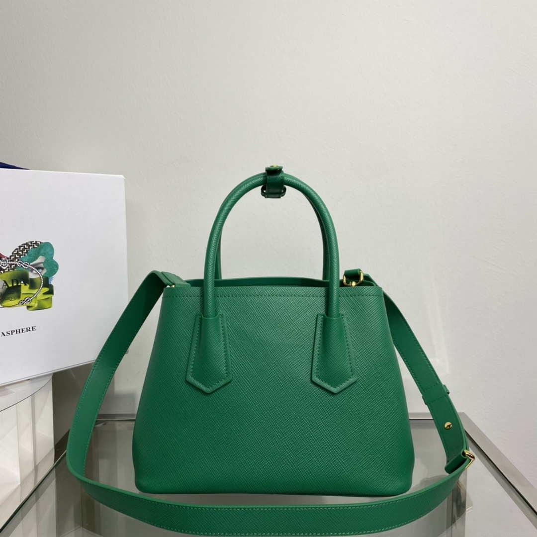 Prada 1BG443 Prada Double Saffiano leather mini bag Green