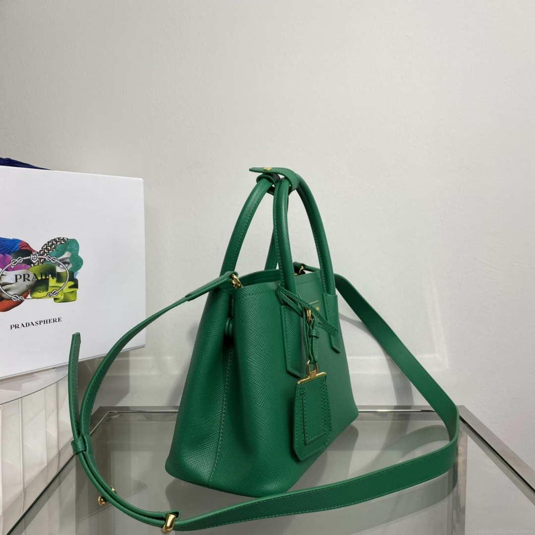 Prada 1BG443 Prada Double Saffiano leather mini bag Green