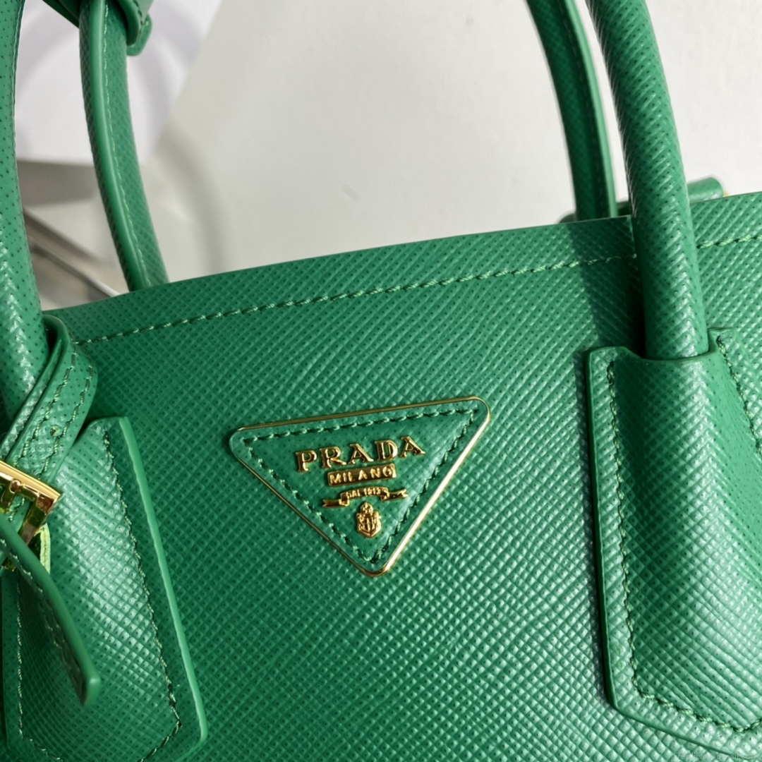 Prada 1BG443 Prada Double Saffiano leather mini bag Green