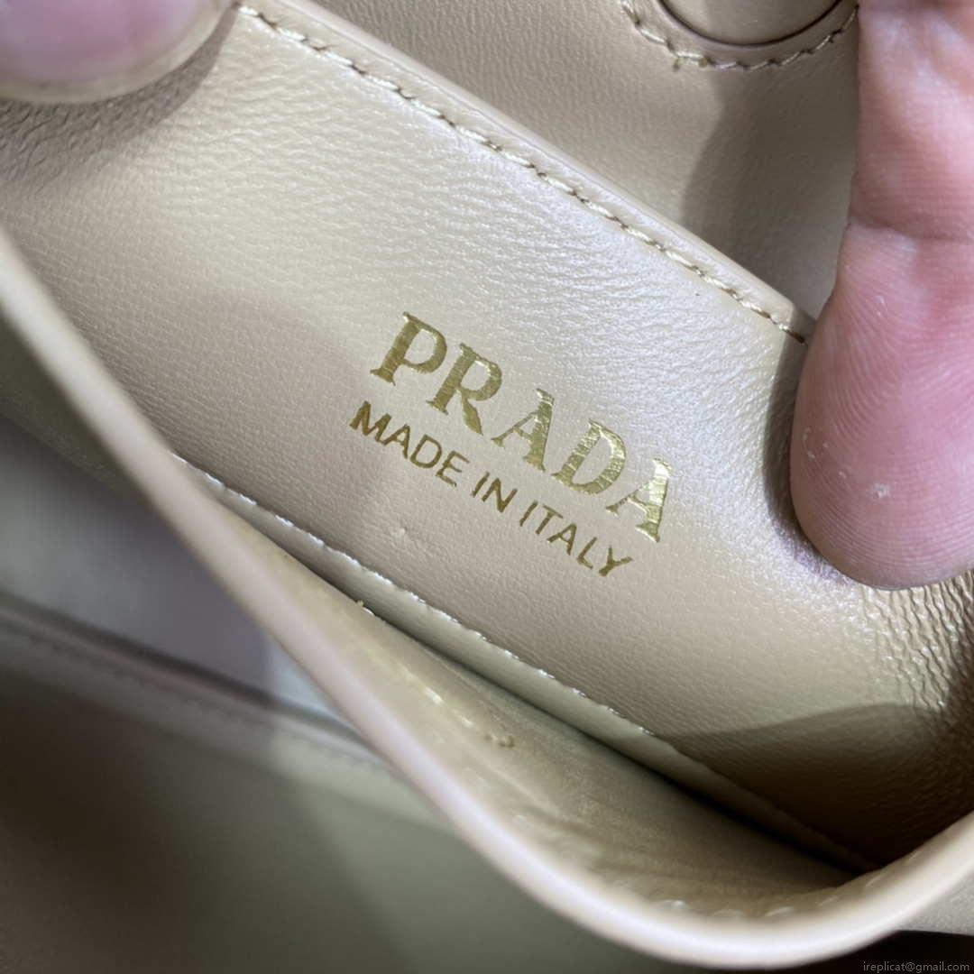 Prada 1BG443 Prada Double Saffiano leather mini bag Tan