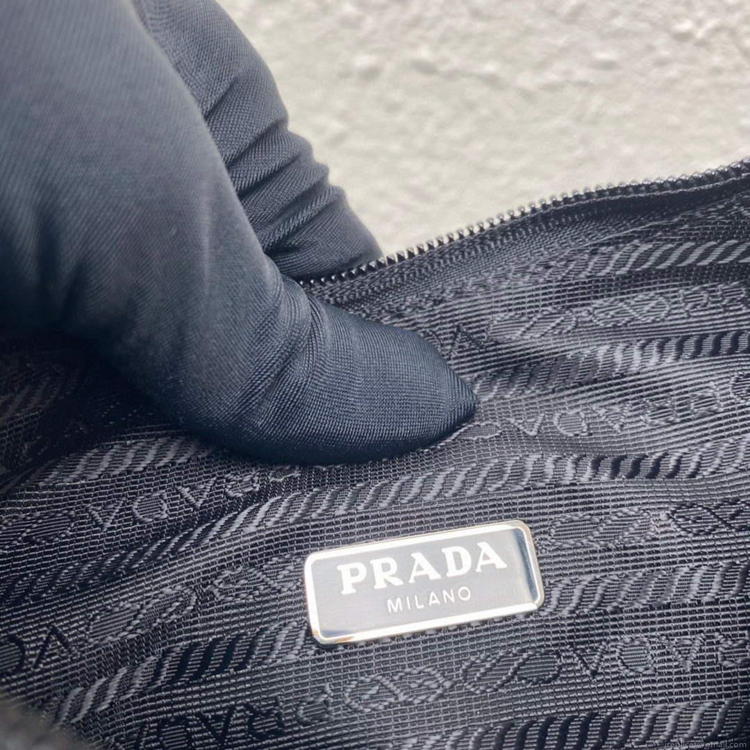 Prada 1NE515 Satin mini-bag with artificial crystals Black