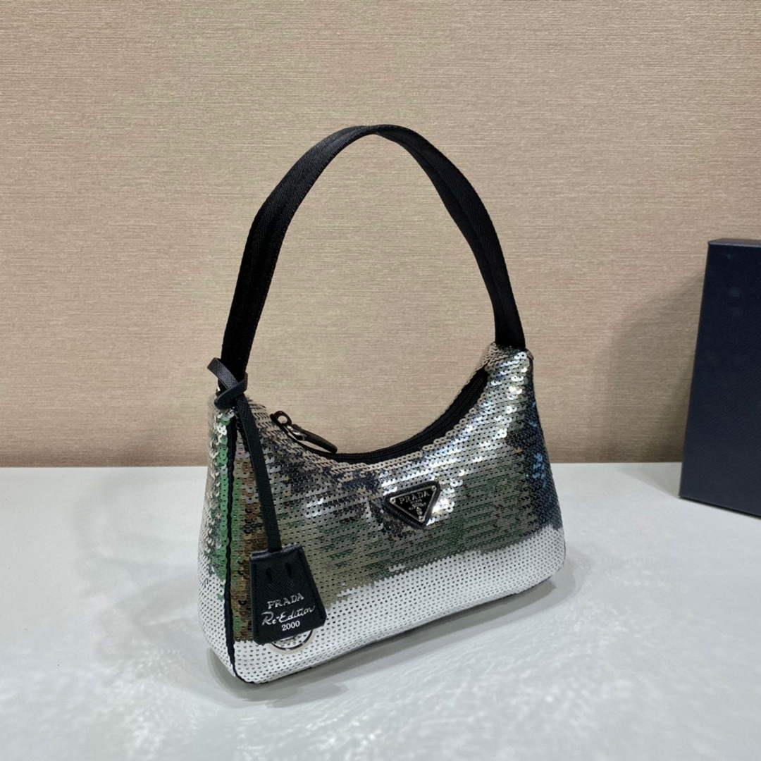 Prada 1NE515 Re-Edition 2000 Re-Nylon mini-bag Silver