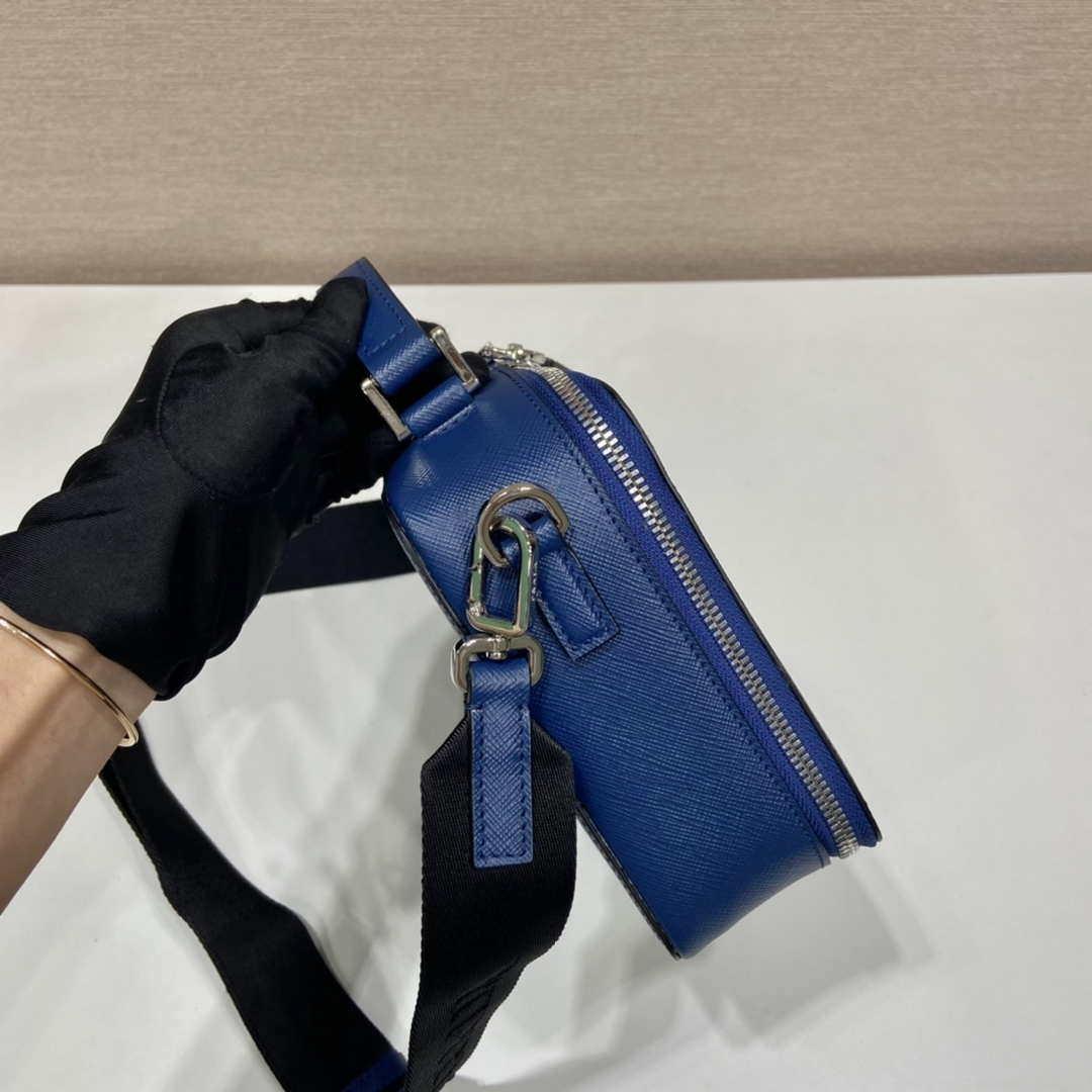 Prada 2VH069 Brique Saffiano leather bag Blue