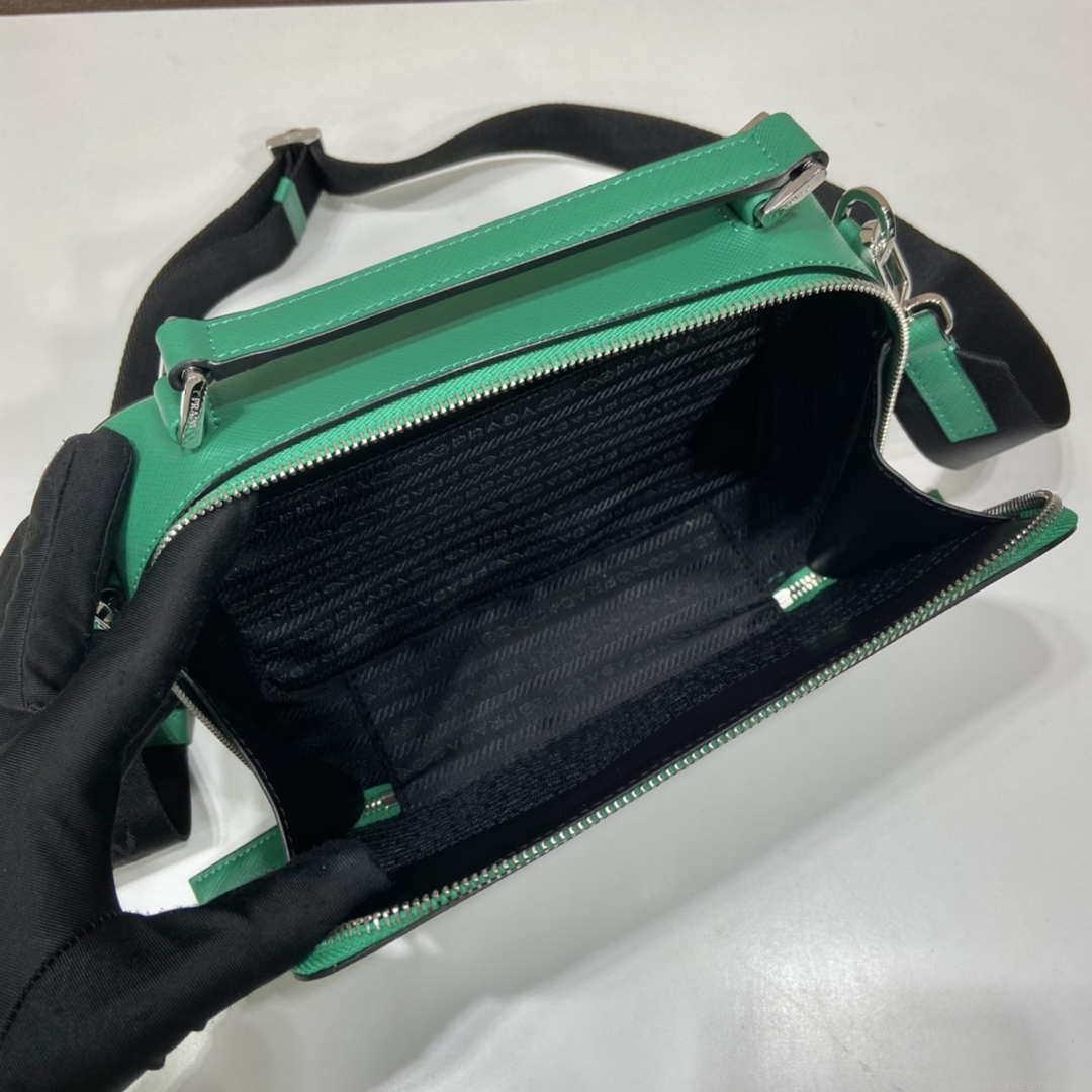 Prada 2VH069 Brique Saffiano leather bag Green