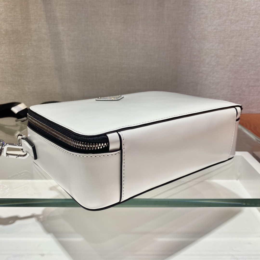 Prada 2VH069 Brique Saffiano Smooth leather bag White