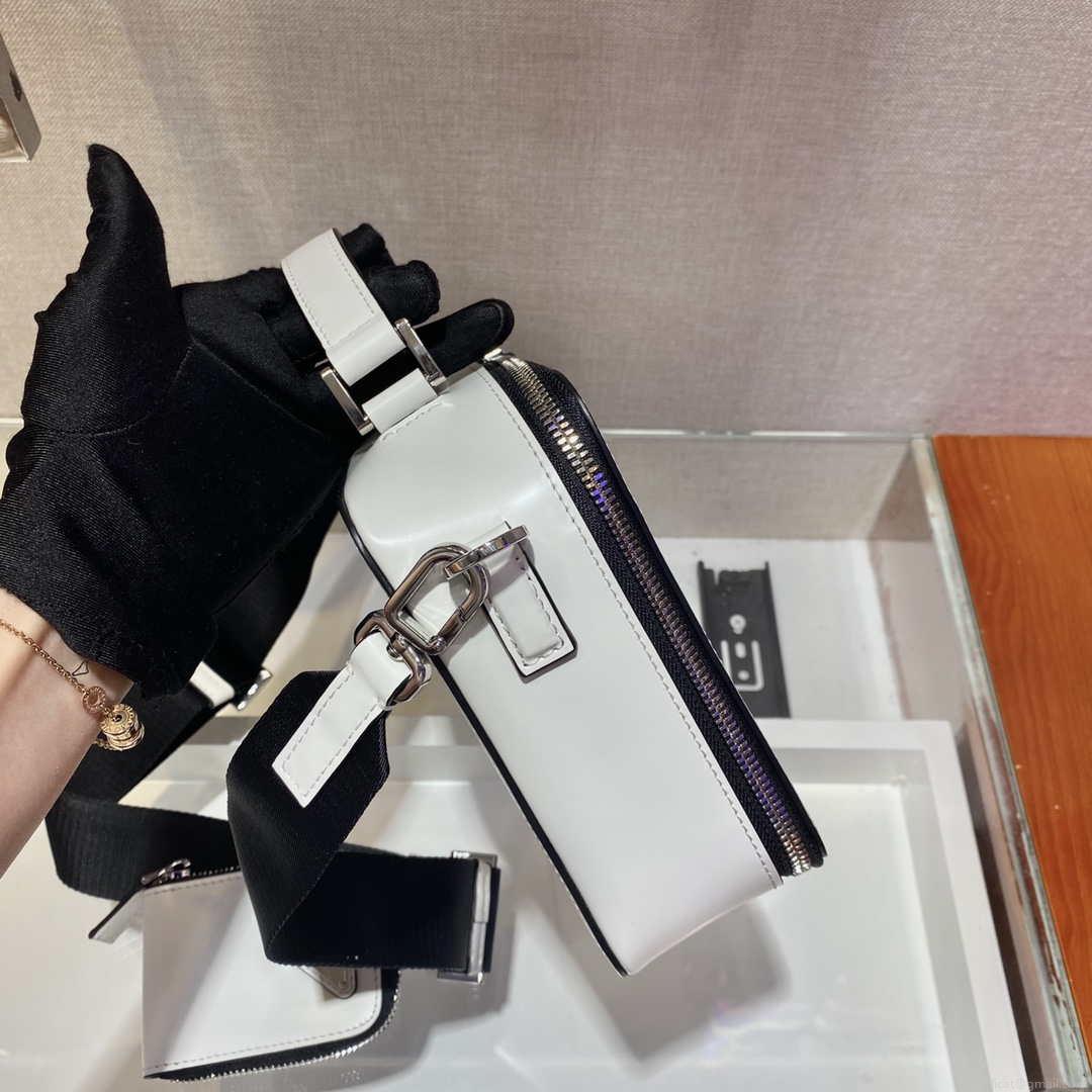Prada 2VH069 Brique Saffiano Smooth leather bag White