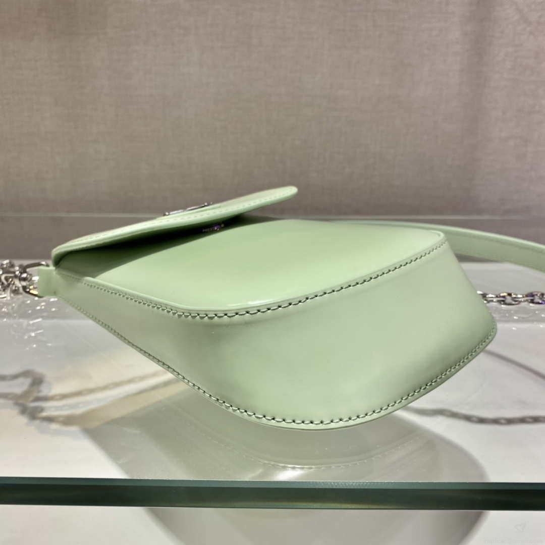 Prada 1BH185 Mini Cleo BRUSHED Leather Green
