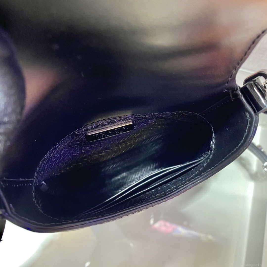 Prada 1BH185 Mini Cleo BRUSHED Leather Black