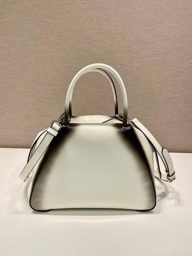 Prada 1BA366 Small brushed leather Prada Supernova handbag White