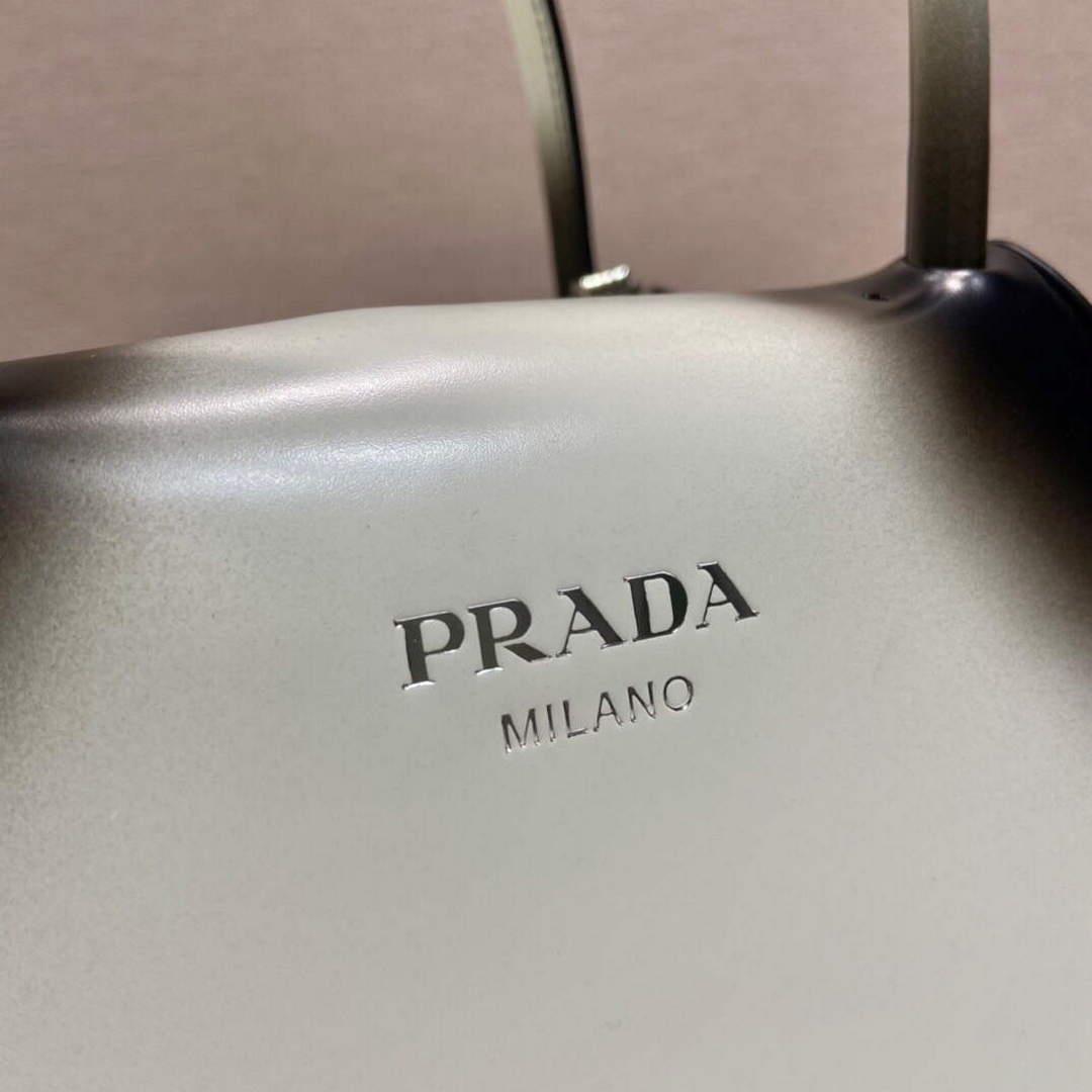Prada 1BA366 Small brushed leather Prada Supernova handbag White