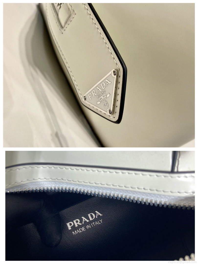 Prada 1BA366 Small brushed leather Prada Supernova handbag White