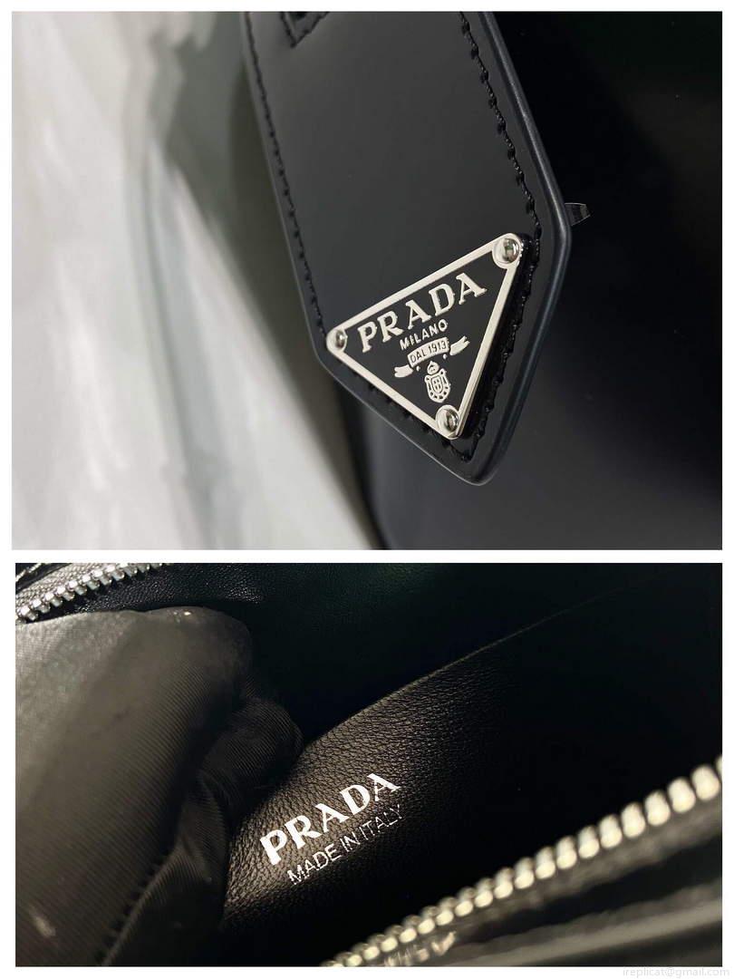 Prada 1BA366 Small brushed leather Prada Supernova handbag Black