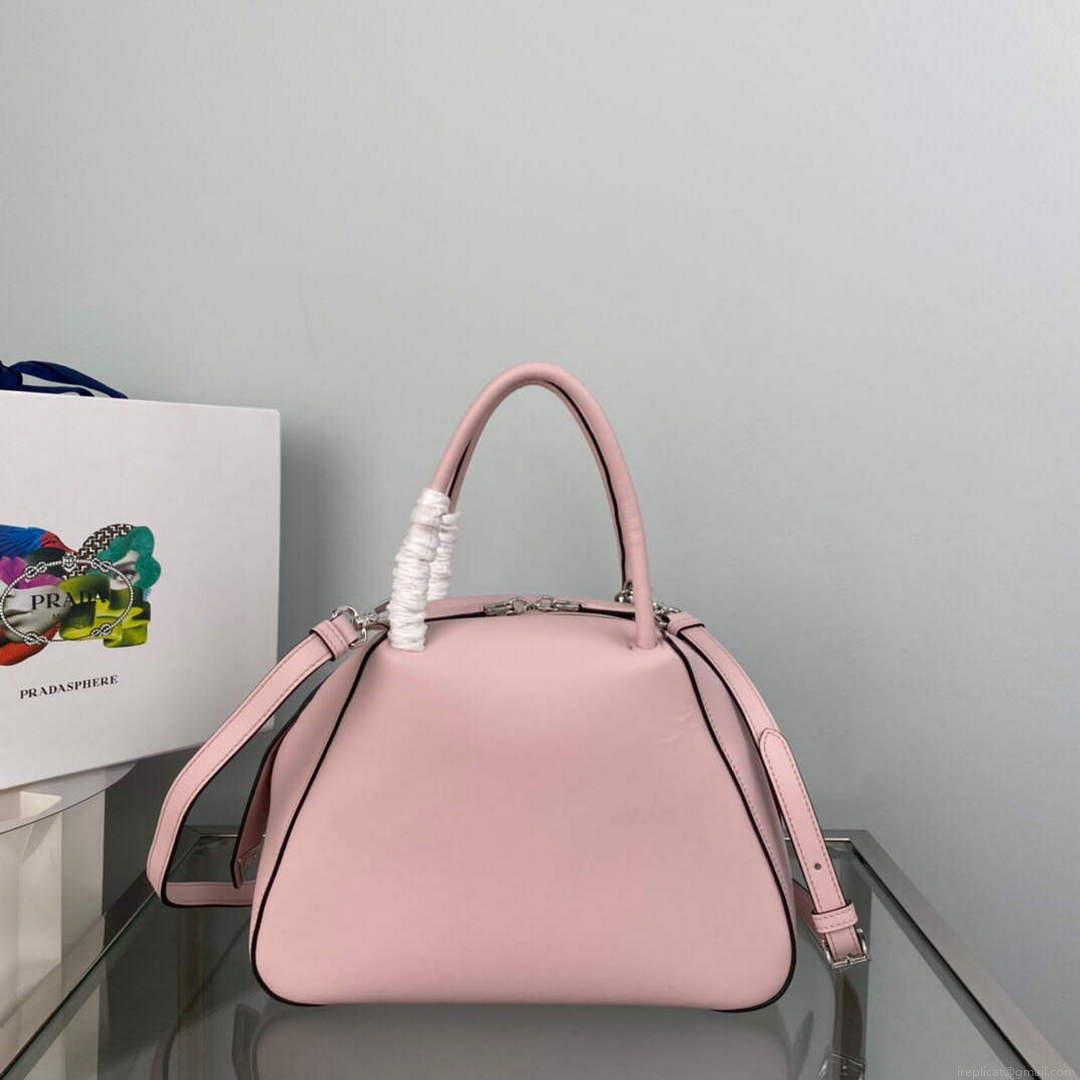 Prada 1BA366 Small leather handbag Alabaster Pink