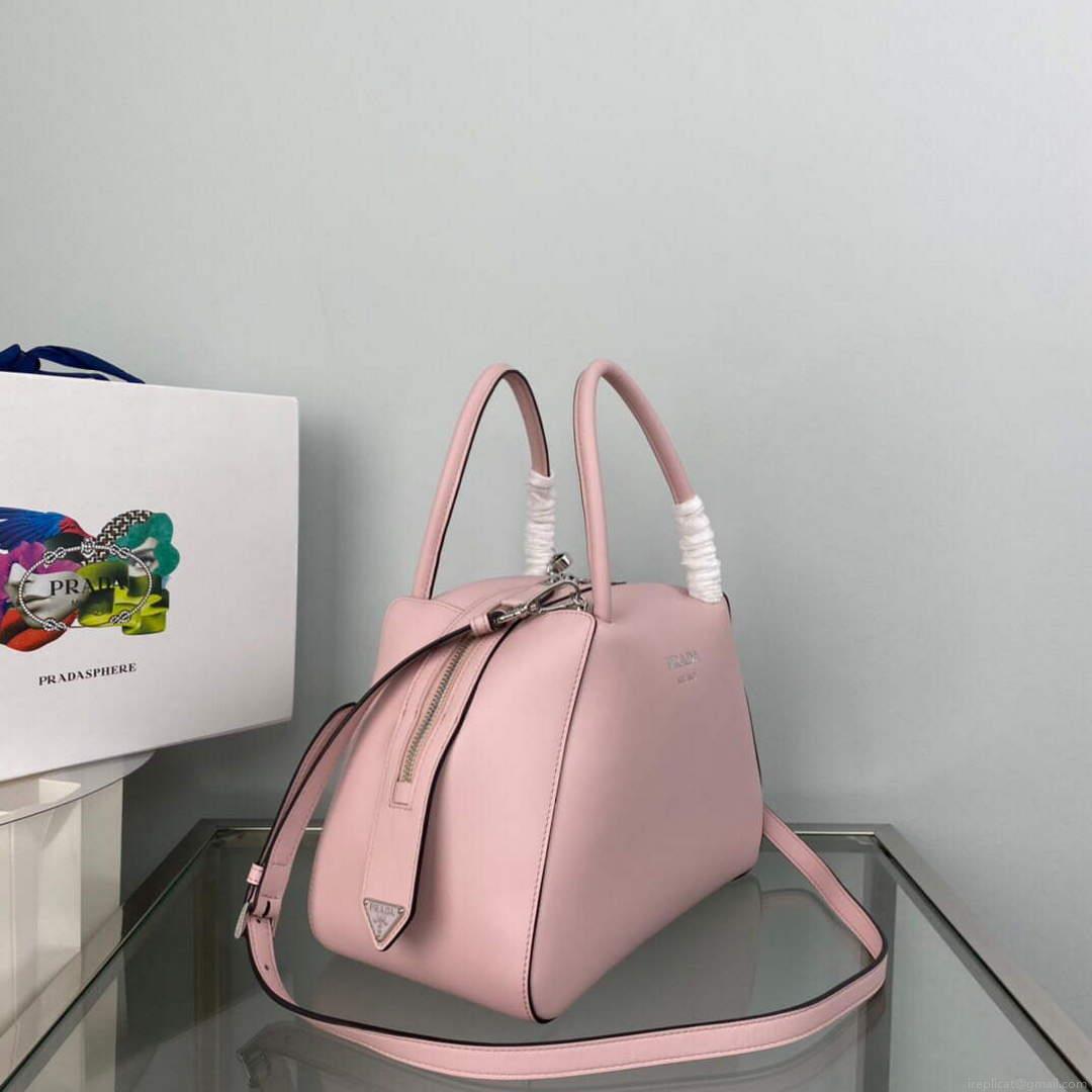Prada 1BA366 Small leather handbag Alabaster Pink