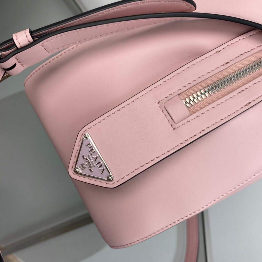 Prada 1BA366 Small leather handbag Alabaster Pink