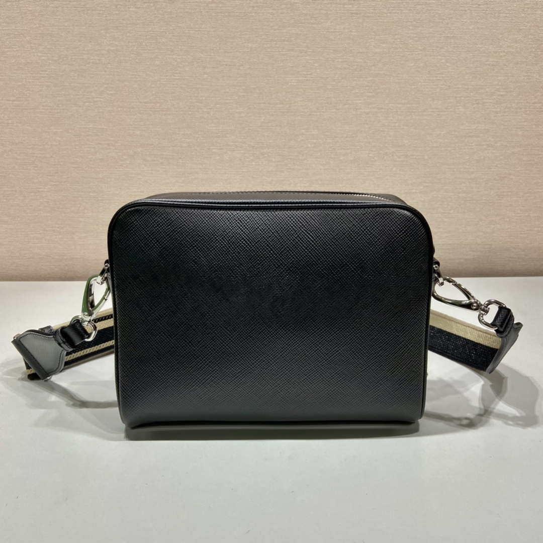 Prada 2VH152 Saffiano leather shoulder bag Black