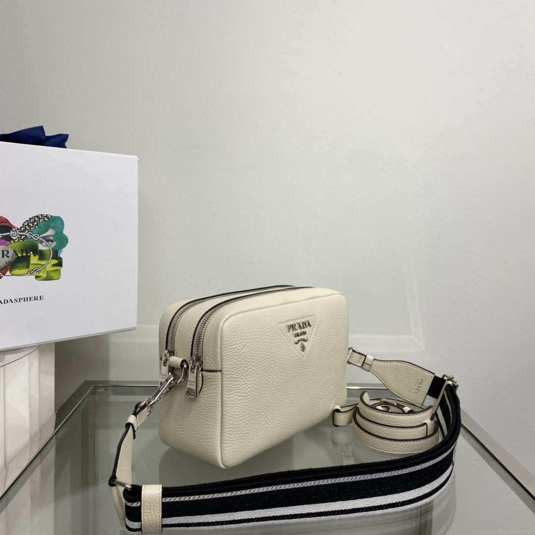 Prada Leather bag with shoulder strap 1BH082 Beige