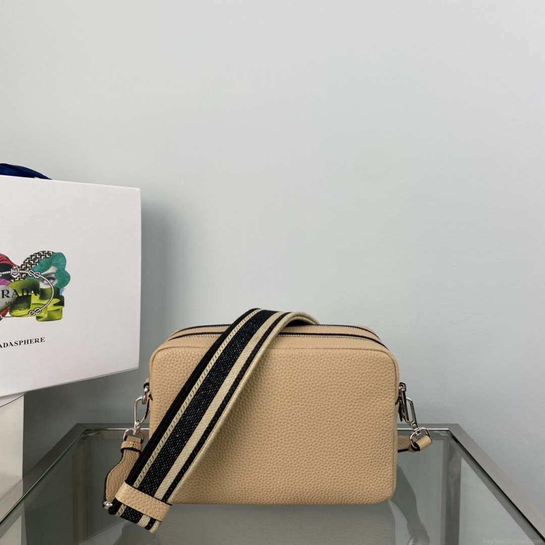 Prada Leather bag with shoulder strap 1BH082 Apricot