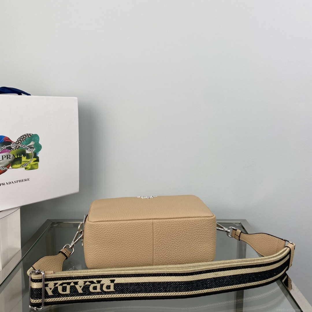 Prada Leather bag with shoulder strap 1BH082 Apricot